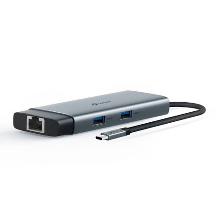 Tp-Link - USB-C 9-in-1 Hub | 4K HDMI | 100W PD | Gigabit LAN | SD/microSD - Tp-Link - USB-C 9-in-...