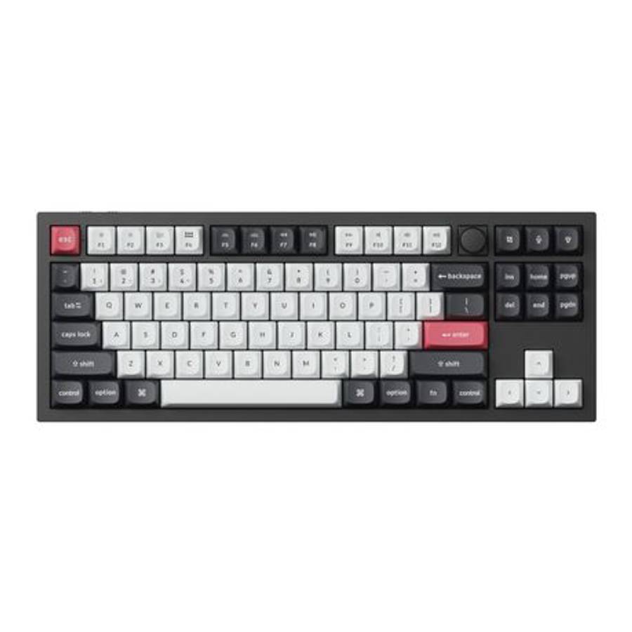 Keychron - Q3 HE QMK 80% Wireless Custom Mechanical Keyboard (Nebula Switch)  Carbon Black - K...