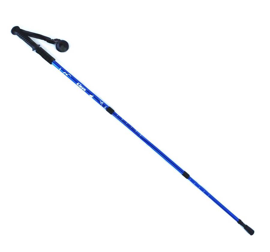 Hiking Stick Trekking Pole Ultra Light Aluminium Extendable - Blue