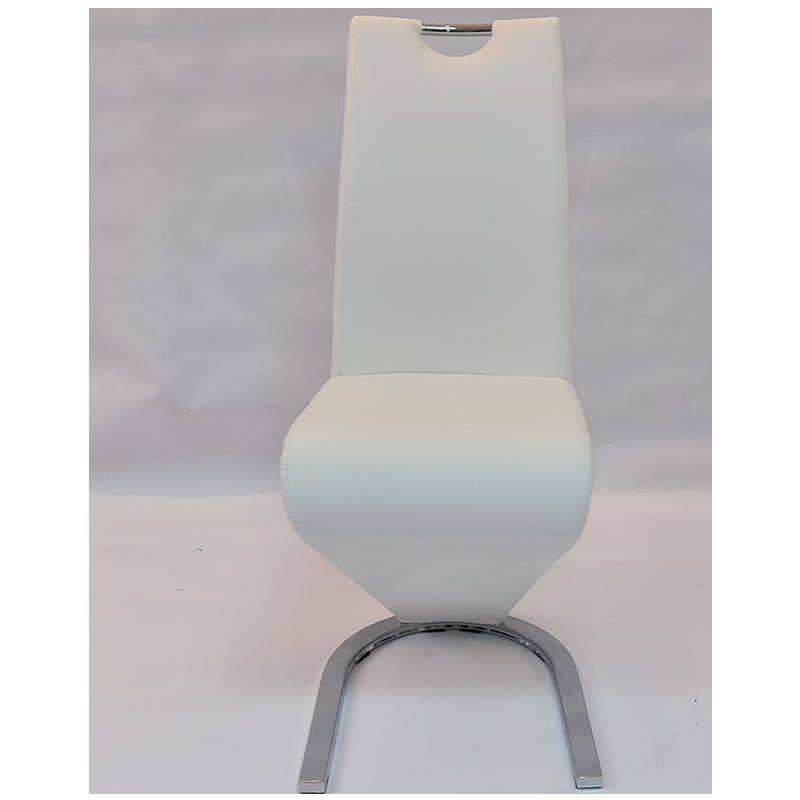 Dining Chairs Set of 2 Z-Shape Luxury and Modern  - White Colour