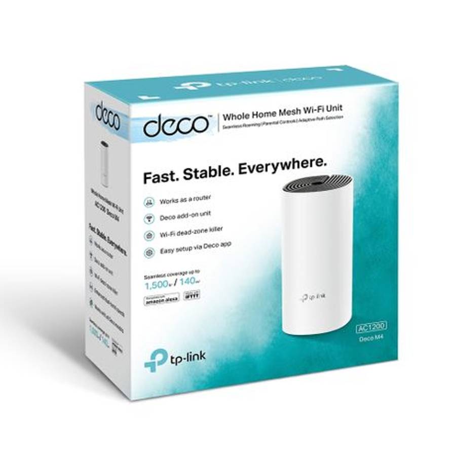 Tp-Link - Deco M4(1-Pack) AC1200 Whole-Home Mesh Wi-Fi System - Tp-Link - Deco M4(1-Pack) AC1200 ...