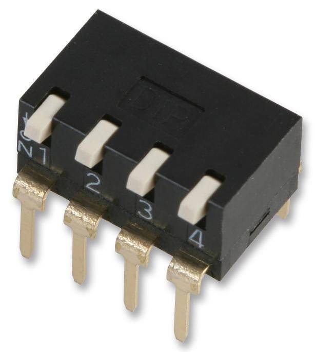Multicomp Pro (MCEPI-04) DIP / SIP Switch, SPST, 24 VDC, 25 mA