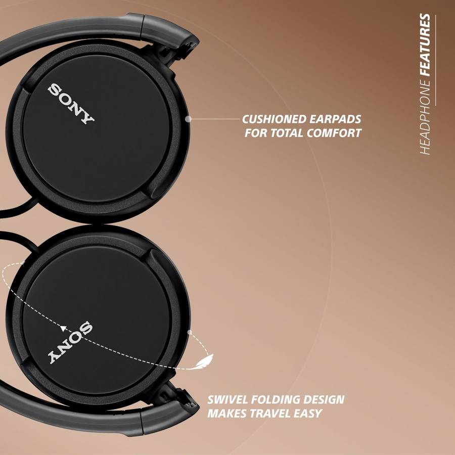 Sony Headphones Foldable MDR-ZX110 - Black