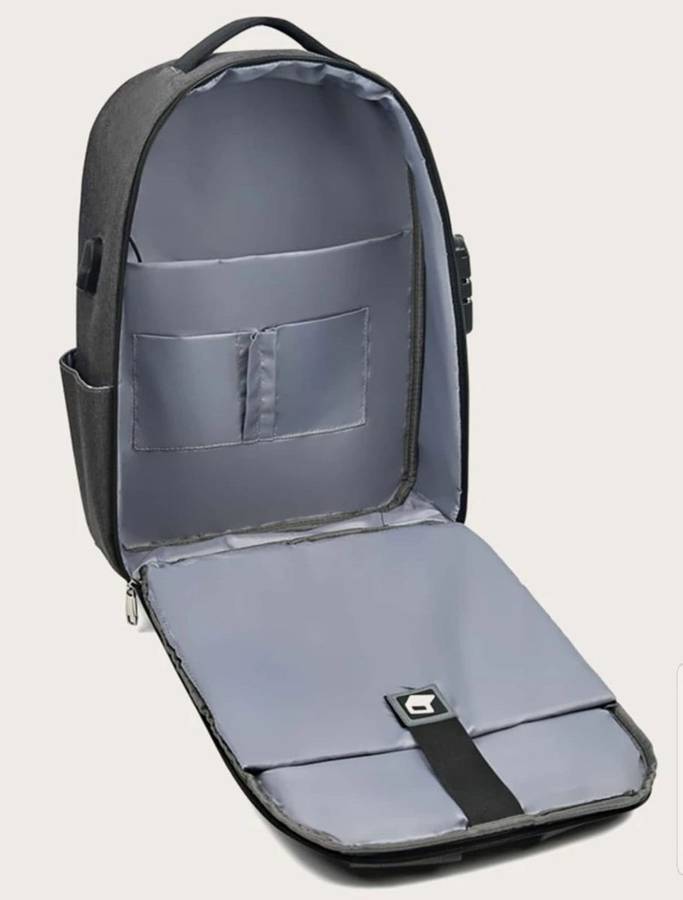 Exclsv Hard Shell Anti-Theft Backpack -Grey