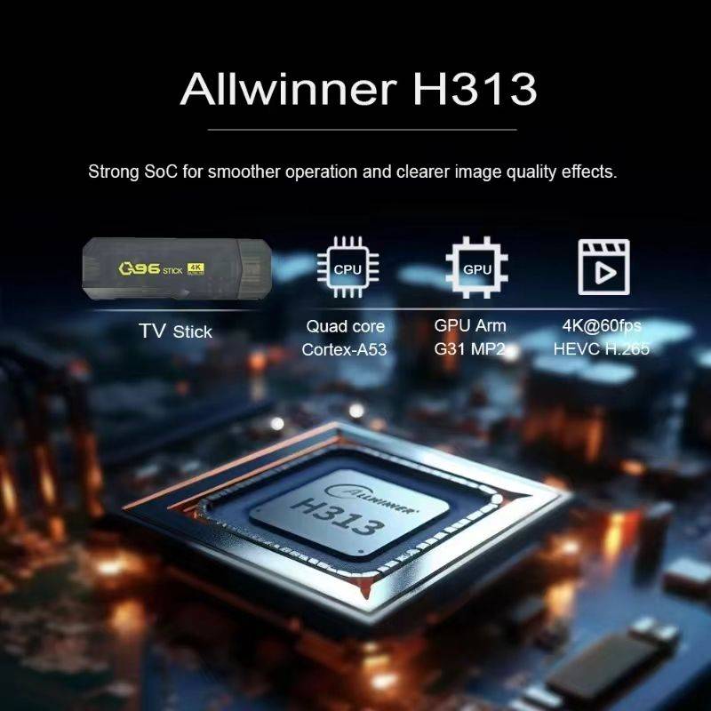 Q96 Android TV Stick 8G Ram + 125GB Rom