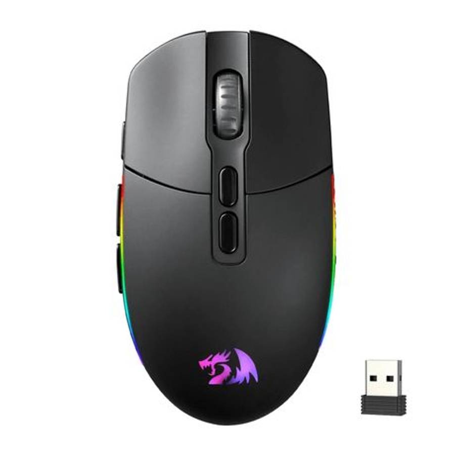 Redragon - M719 Pro Invader 10000DPI 2.4GHz Wireless Gaming Mouse - Black - Redragon - M719 Pro I...