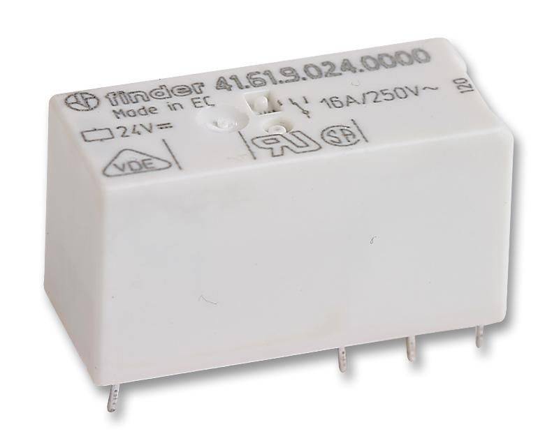 Finder (41.61.9.024.0010) General Purpose Relay, Power, SPDT, 24 VDC, 16 A