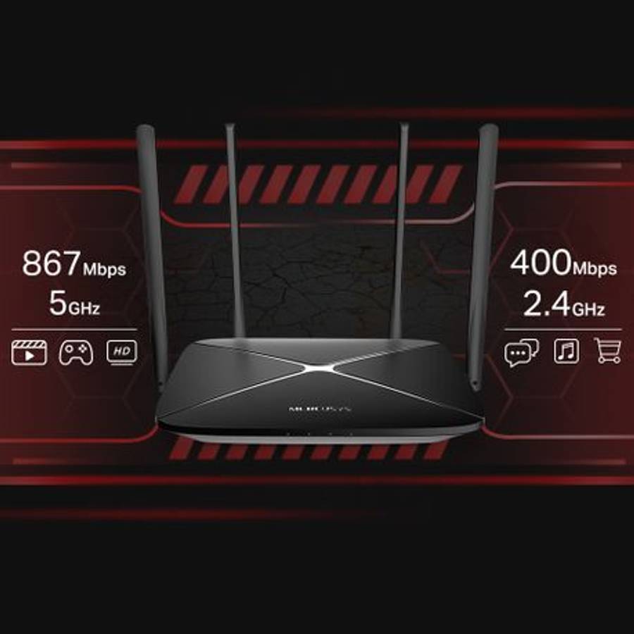 Mercusys - AC12G AC1200 Wireless Dual Band Gigabit Router - Mercusys - AC12G AC1200 Wireless Dual...