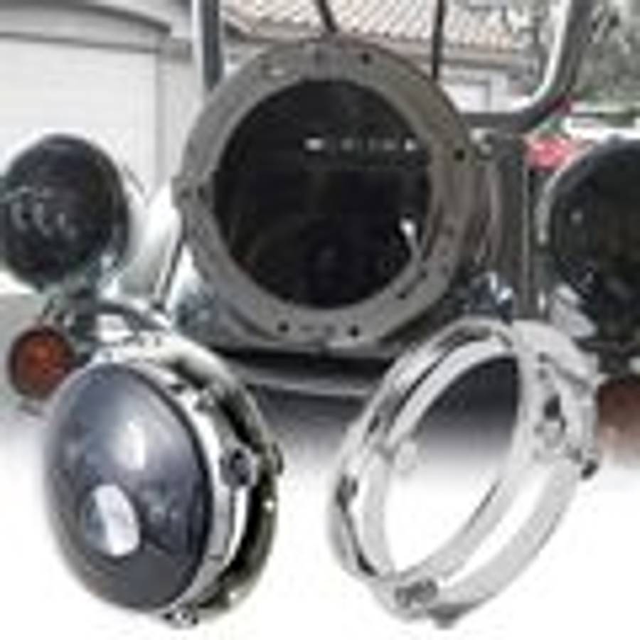 Jeep Headlight LED Angel Eye 7` Headlights Jeep + Mounting Brackets -2 Sets