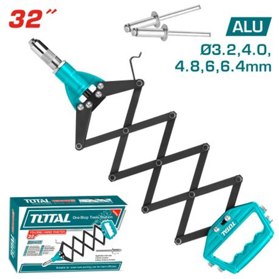 Total Tools - Lazy Tong Folding Hand Riveter - Total Tools - Lazy Tong Folding Hand Riveter