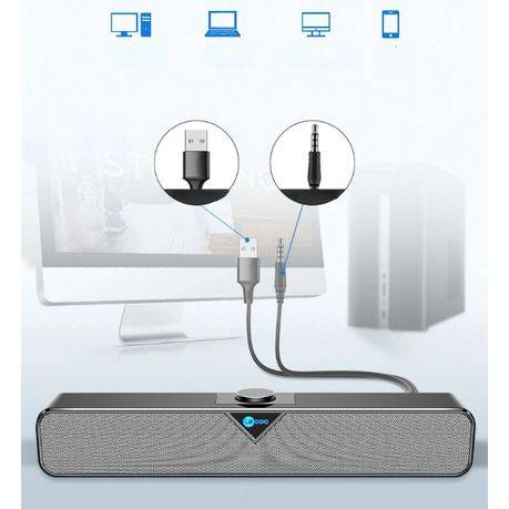 Lenovo Lecoo - DS102 - Desktop Bass Speaker With 3D Stereo Sound - Black