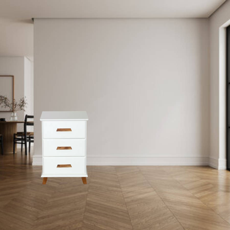 Pedestal- 3 Drawers-Black or White