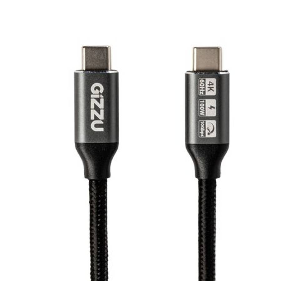 Gizzu - 100W 10Gbps Type-C 2m Cable - Gizzu - 100W 10Gbps Type-C 2m Cable