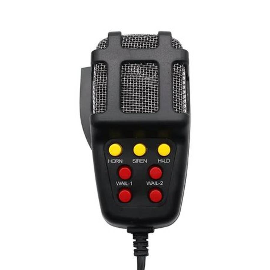 100W Electric 7 Sound Car Siren with Warnings and Microphone