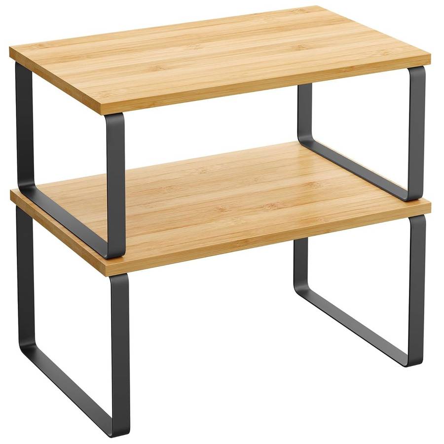 Stackable Kitchen Cabinet Organiser Shelf Counter Storage