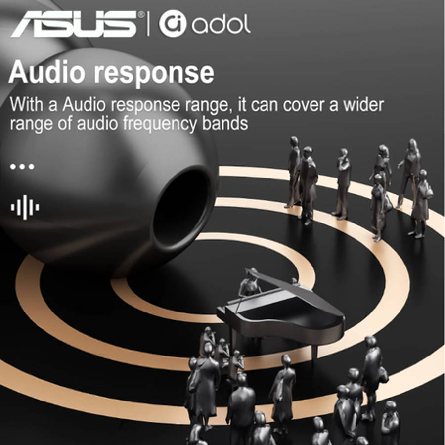 ASUS - AS101 - Semi-In-Ear Noise Cancelling Earbuds With Mic - Black