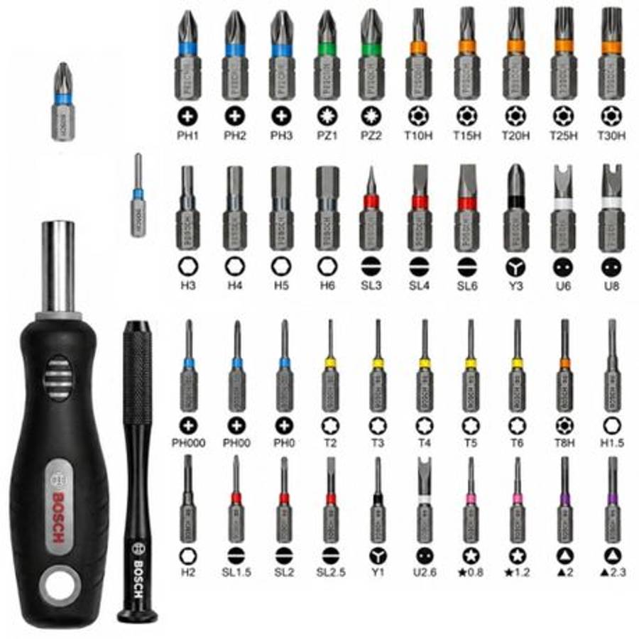 Bosch - Cordless Drill & Grinder with 2ah Battery, Charger & 42Pce Bit Set - Bosch - Cordless Dri...