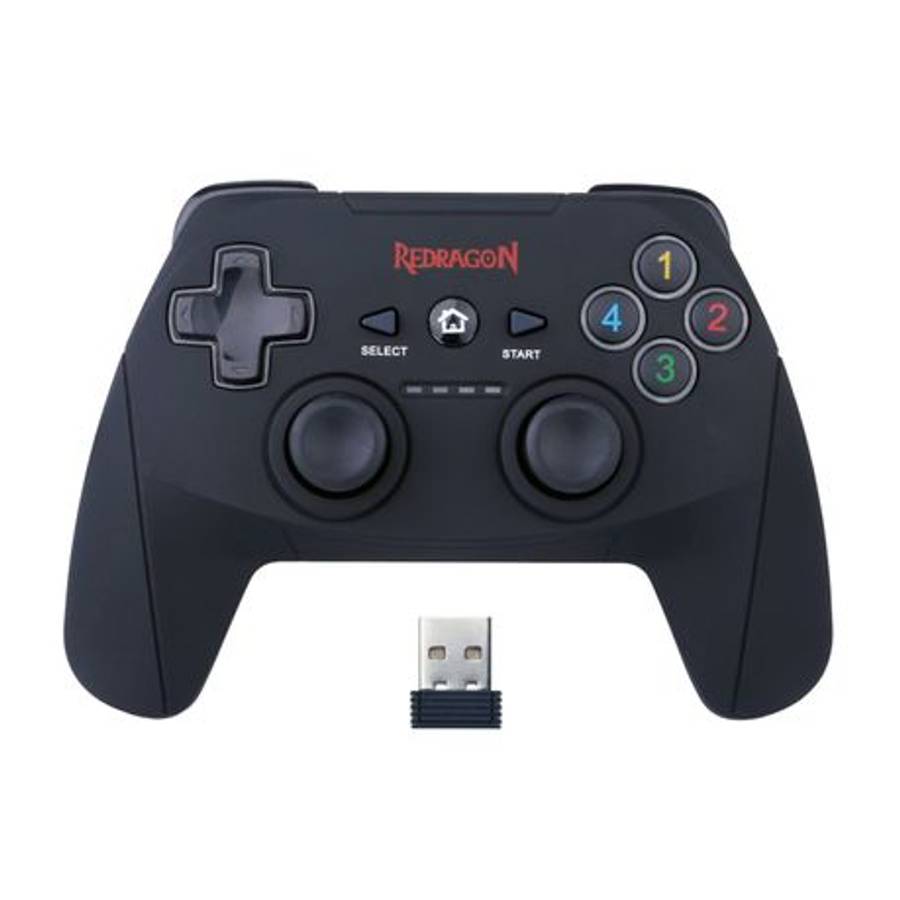 Redragon - Harrow Wireless PC Controller - Black - Redragon - Harrow Wireless PC Controller - Black