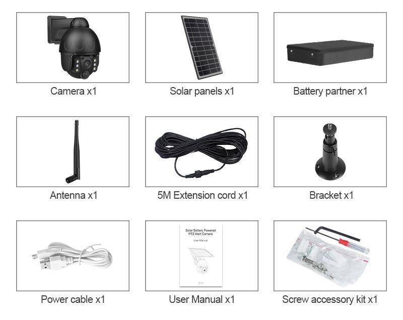 4G GSM Metal Wireless Outdoor Solar HD PTZ security camera