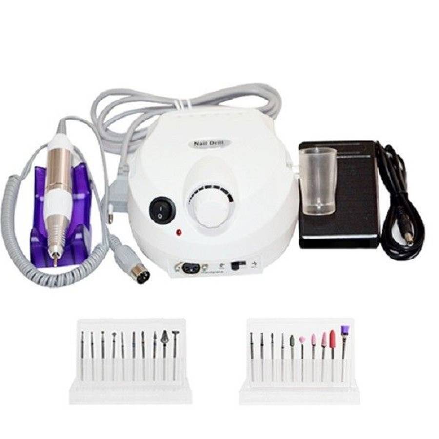 US-202 Electric Nail Grinding Drill Machine Nail Polish Remover - White
