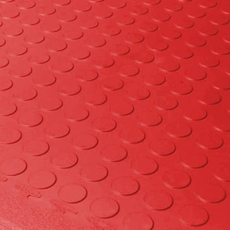 PVC Interlocking Rubber Floor Tile - Gym Mats (Pack of 4 - 1sqm) - Red