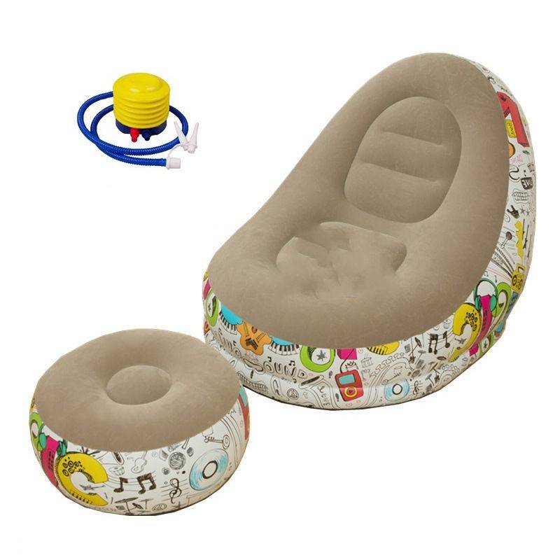 Inflatable Sofa With Footstool and air pump Sofa couch 3 piece  Set