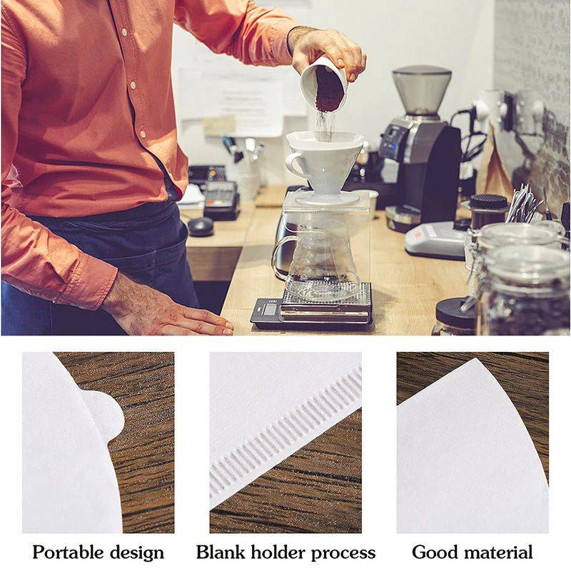 DHAO Coffee Filters Disposable Pour Over Coffee Filter 1-2 Cup - Brown