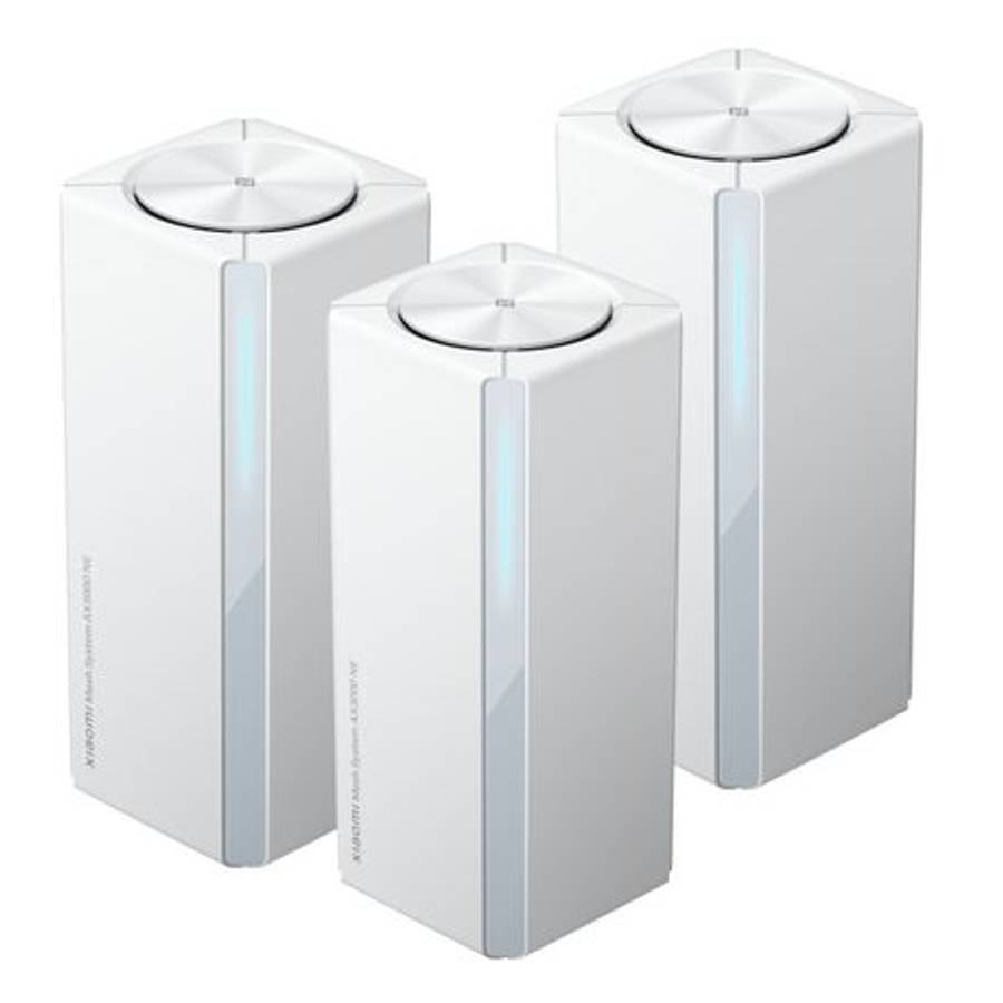 Xiaomi - Mesh System AX3000 NE Whole-Home Wi-Fi 6 Router (3-Pack)  White - Xiaomi - Mesh Syste...