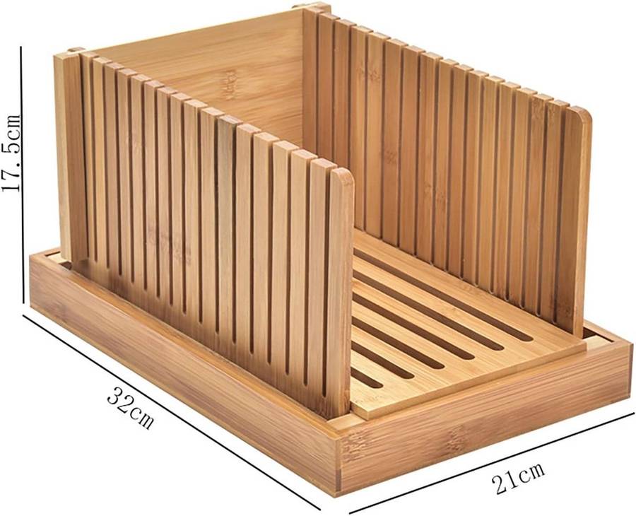 Bamboo Wood Foldable Bread Slicer- Bargain Price