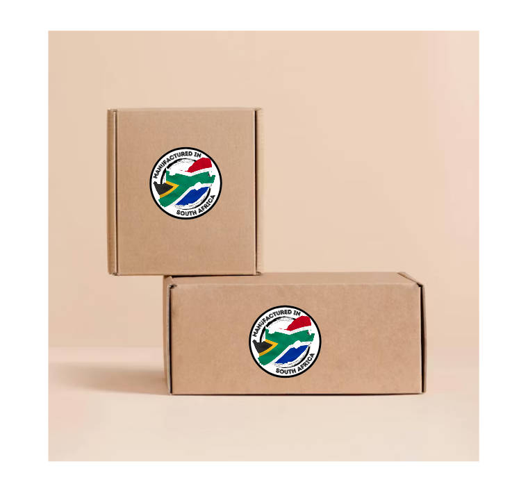 Manufactured in South Africa Vinyl Stickers - Pack of 200
