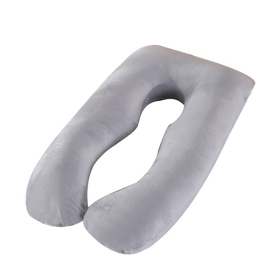 EKLO Pregnancy Pillows, U-Shape Full Body Pillow Jersey Cover Grey  Pregnancy Pillows for Sleeping