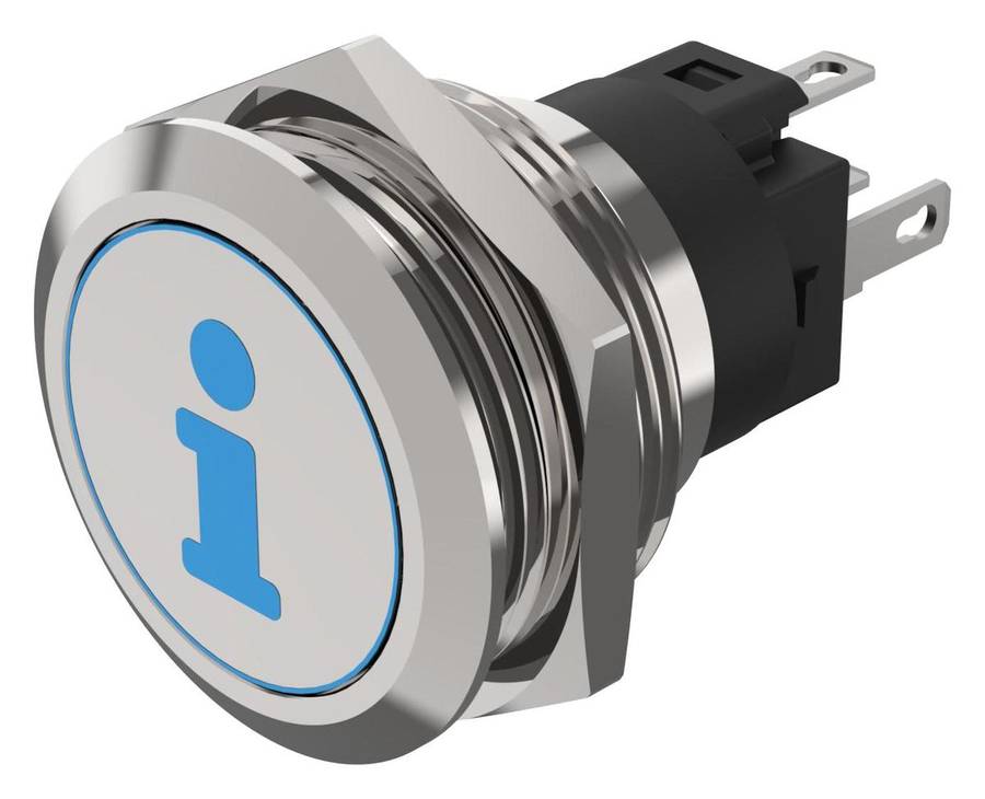 EAO (82-6151.1A24.B004) Vandal Resistant Switch, 82 Series, 22 mm