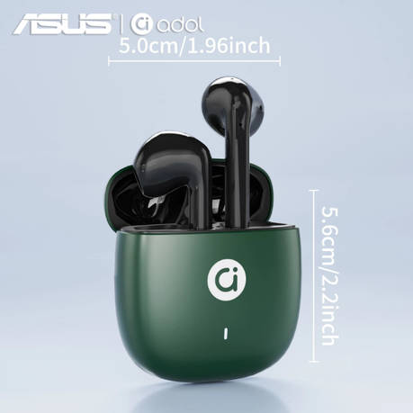 Asus - High Sound Quality Wireless Bluetooth Earbuds With Mic - Green