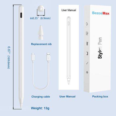 Pad Pencil 2nd Gen Magnetic Wireless/Type-C Charging Palm Rejection & Tilt