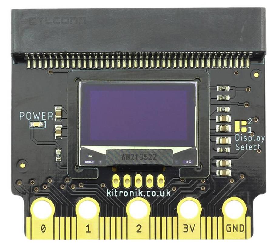 Kitronik (56115) OLED Display Board, BBC micro:bit, 128 X 64 Resolution