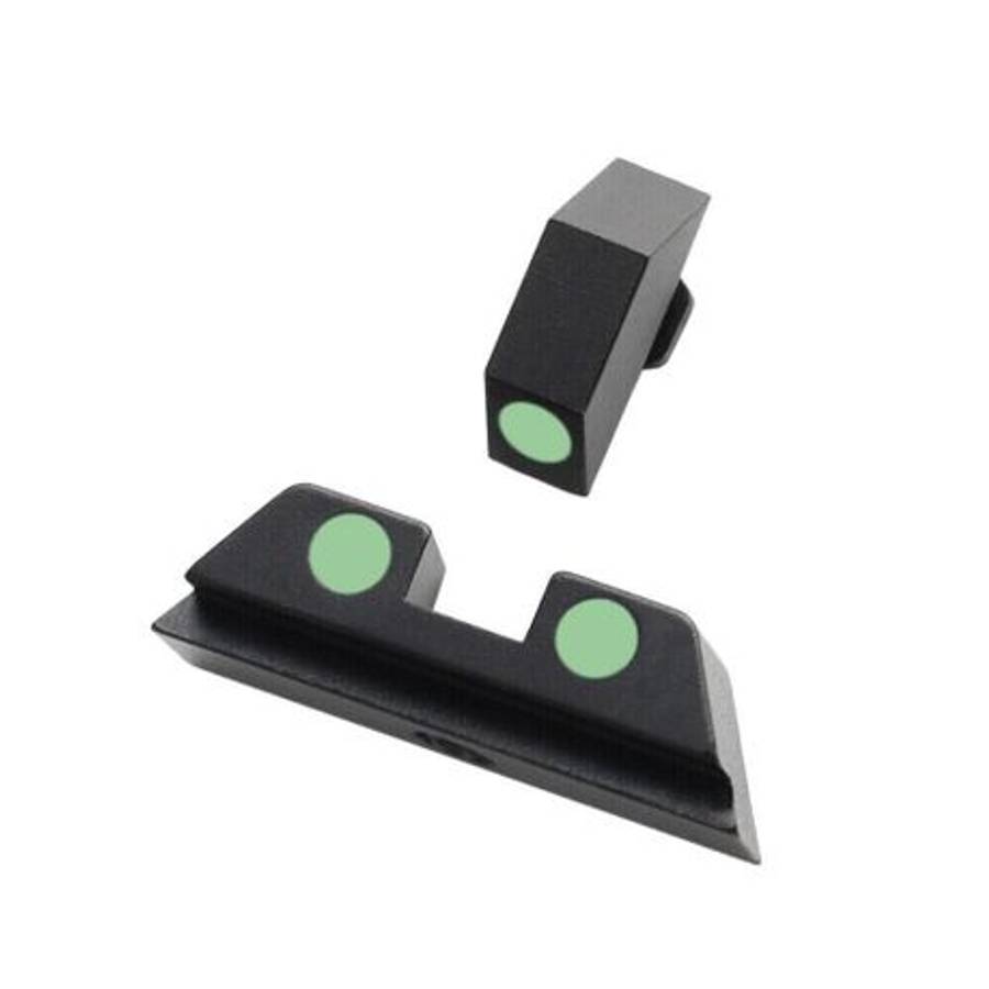 Luminous Glow in Dark Fiber Optic Front and Rear Pistol Sight