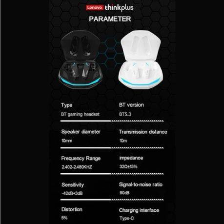 LENOVO - GM2 PRO - Immersive Sound Wireless Gaming Earphones - White