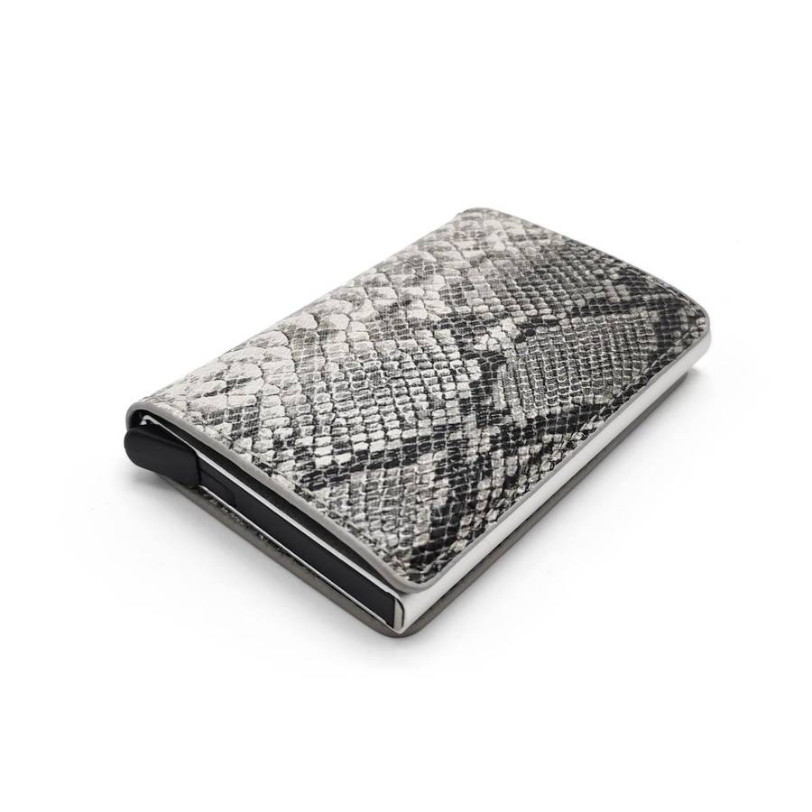 Premium Quality Pop Up Credit Card Holder Wallet RFID Blocking - Red Embossed