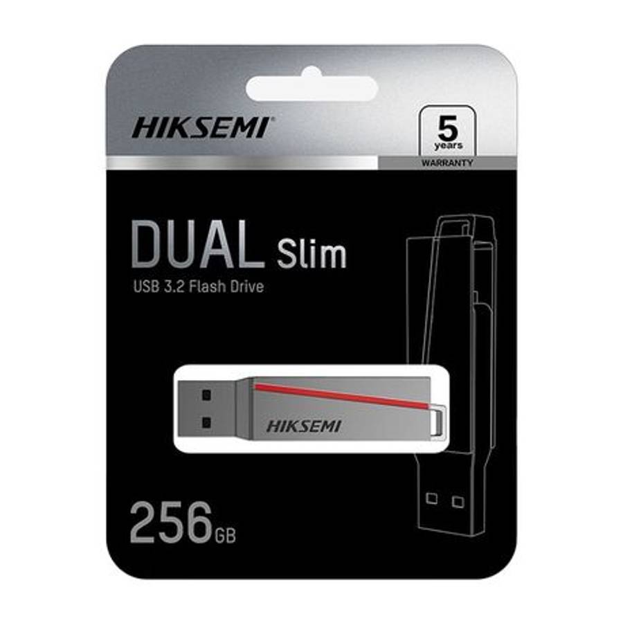 Hiksemi - Dual Slim 64GB USB3.2 Flash Drive - Hiksemi - Dual Slim 64GB USB3.2 Flash Drive