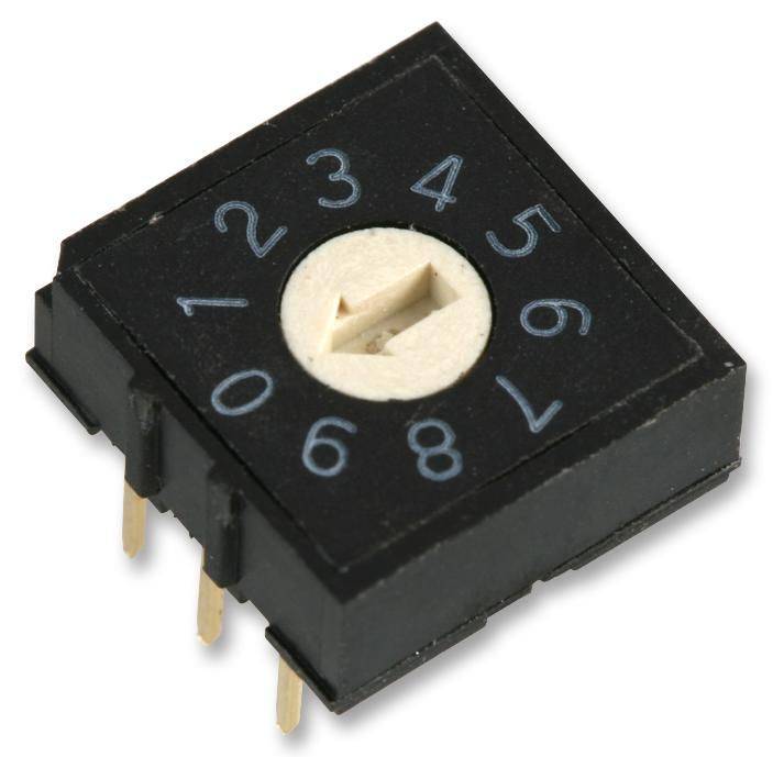 Multicomp Pro (MCRH2AF-10R) Rotary Coded Switch, Through Hole, 10 Position