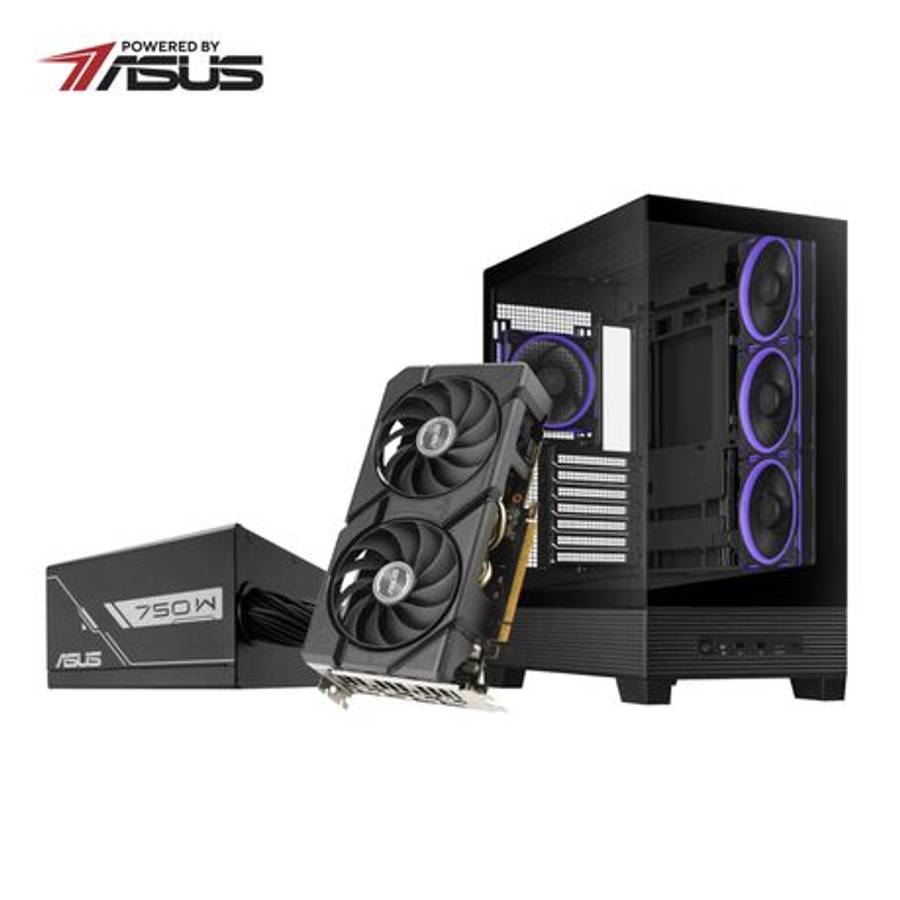 Asus - UWM 2 Gaming Chassis/Graphics Card/Power Supply Combo (A31 Plus | RX 7600 | Prime 750W) - ...