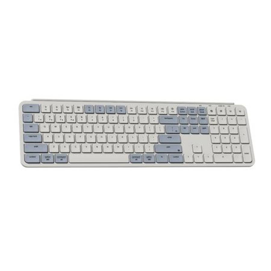 Keychron - B6 Pro Ultra-Slim 100% Wireless Keyboard - Retro Blue - Keychron - B6 Pro Ultra-Slim 1...