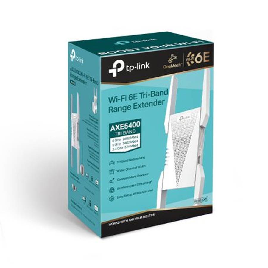 Tp-Link - RE815XE AXE5400 Mesh Wi-Fi 6E Range Extender - Tp-Link - RE815XE AXE5400 Mesh Wi-Fi 6E ...