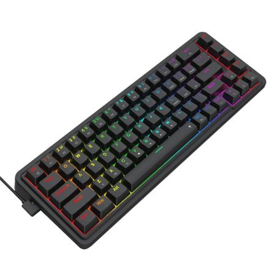 Redragon - Nova K709 65% Wired Gasket RGB Gaming Keyboard - Black - Redragon - Nova K709 65% Wire...