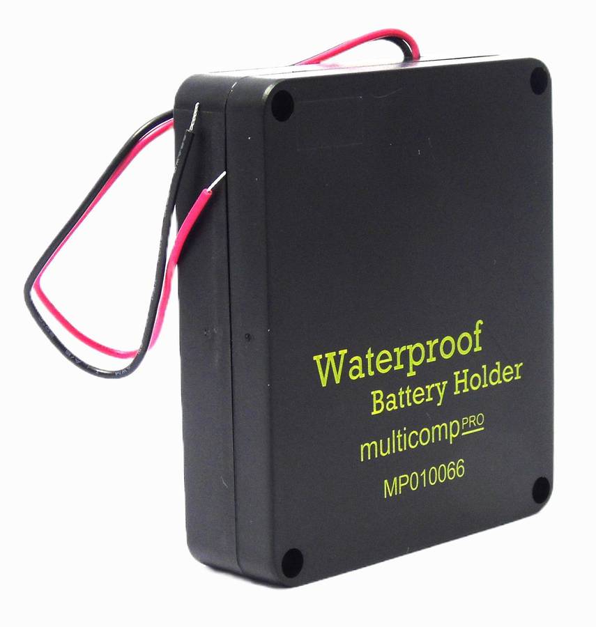Multicomp Pro (MP010066) Battery Holder - 4xAA Size, 150mm, Screw, IP65