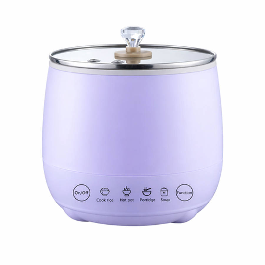Multi-Function Electric Cooking Pot 1.8L with Glass Lid - (Purple)