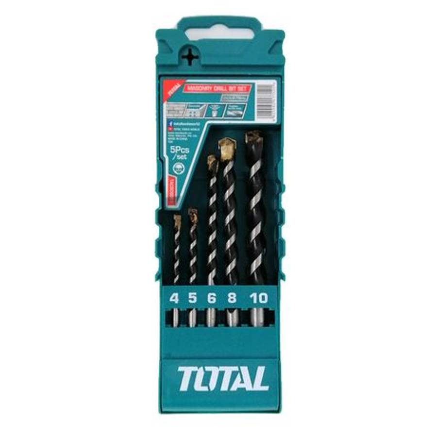 Total tools - 5Pcs Masonry Drill Bits (2 Sets) - Total tools - 5Pcs Masonry Drill Bits (2 Sets)