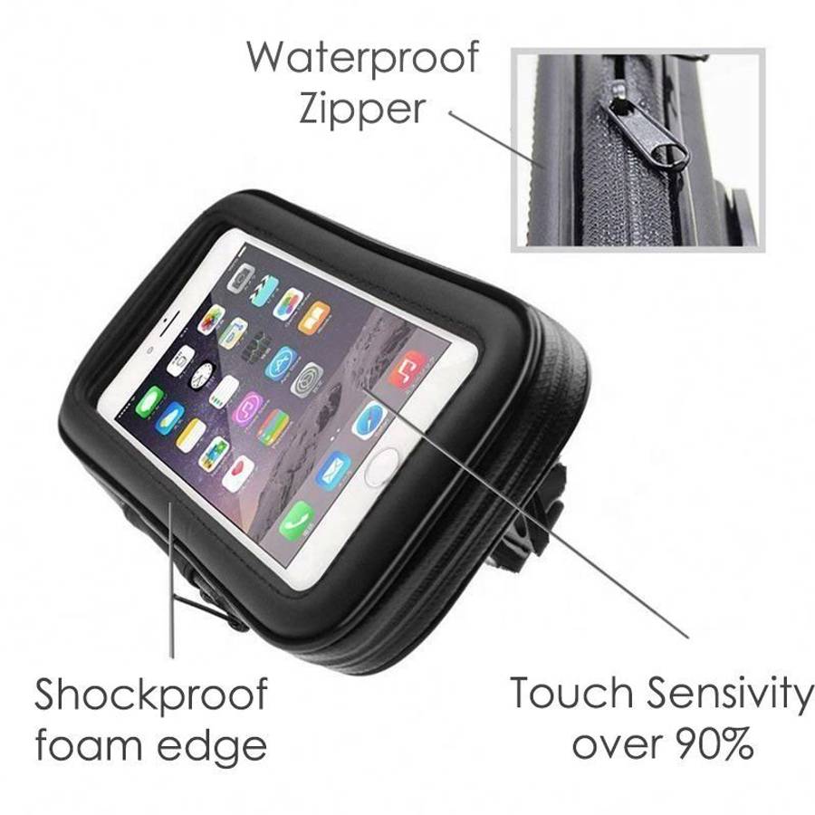 Waterproof Motorcycle Phone Holder- Universal Bike Mount with 360 Rotation
