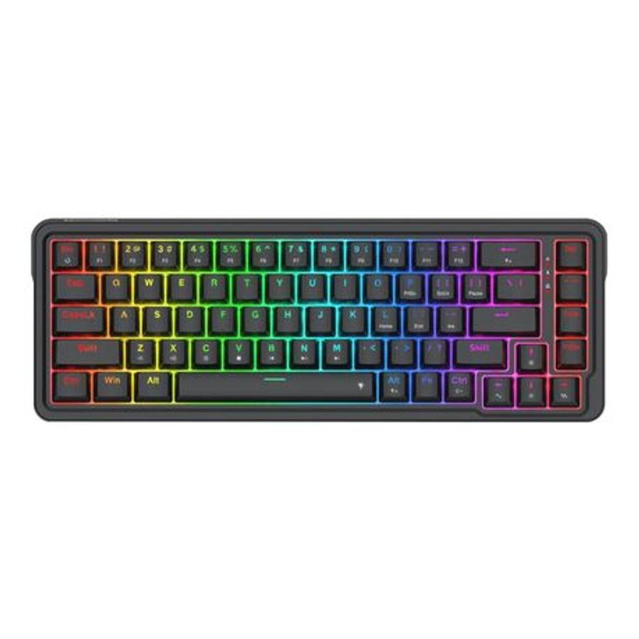 Redragon - Nova K709 65% Wired Gasket RGB Gaming Keyboard - Black - Redragon - Nova K709 65% Wire...