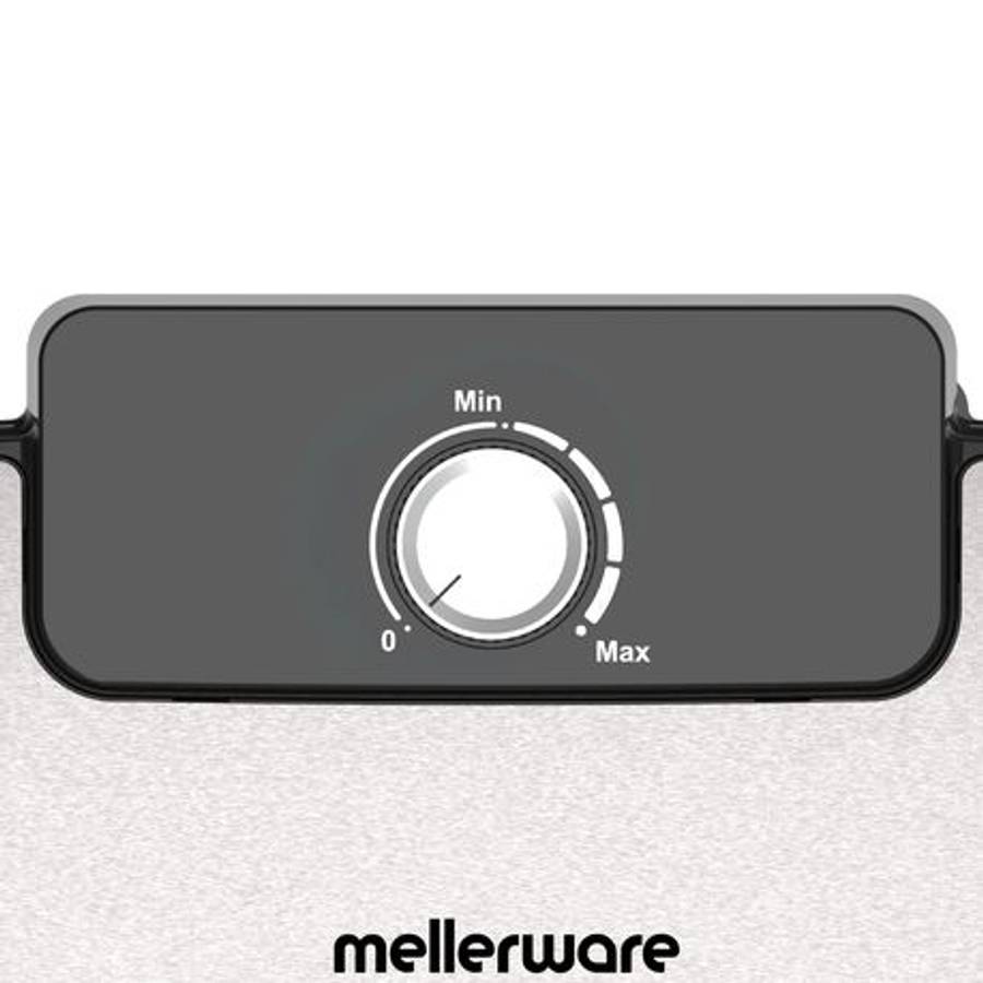 Mellerware - Waffle Maker Dual Non-Stick Black 33.6 x 18.2cm 1400W - Mellerware - Waffle Maker Du...